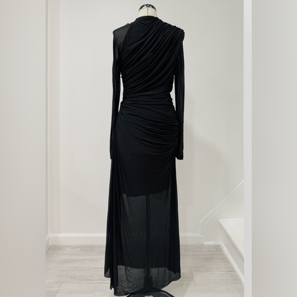 ZIMMERMANN Illustration asymmetric ruched stretch-mesh midi dress - Picture 9 of 13